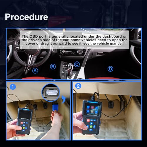OBD2 Scanner Car Code Reader for Check Engine Light, I/M Readiness, T200