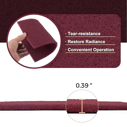 S SATC 6" x 9" 10 Pack General Purpose Scuff Pads,5 Each of Maroon and Gray Automotive Paint Primer Prep Adhesion Scratch Scuff Pads for Woodworking,Automotive Restoration - color: Maroon,Gray