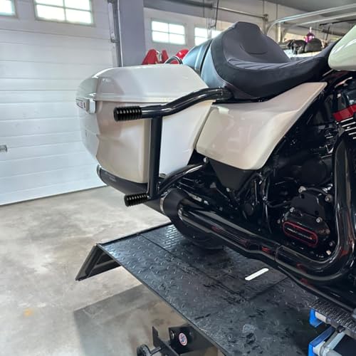 Motorcycle front and rear crash bar decorative wheels, engine crash bar sliders, and saddlebag crash bar decorative covers (black) - color: black