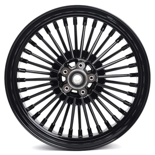 TOFR 16x3.5 16x3.5 Fat Spoke Wheels Black For Harley Softail Slim 2012-2021 - size: Front:16x3.5 Rear:16x3.5