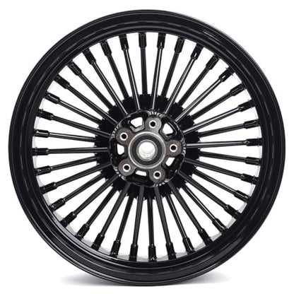 TOFR 16x3.5 16x3.5 Fat Spoke Wheels Black For Harley Softail Slim 2012-2021 - size: Front:16x3.5 Rear:16x3.5