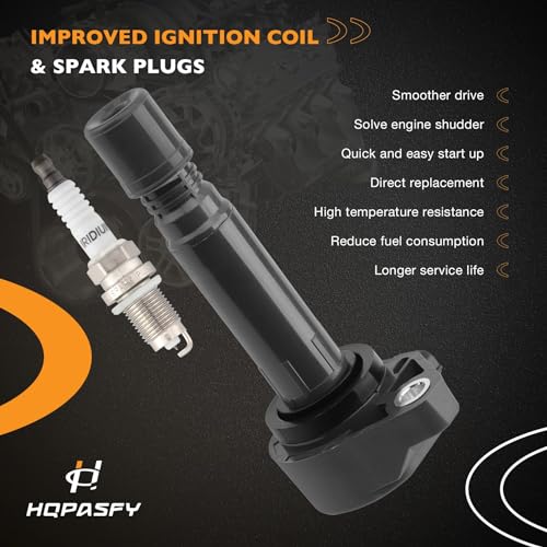 UF582 Ignition Coil Pack & Iridium Spark Plug Fits Honda Civic 1.8L