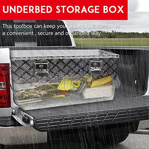 36" x 18" x 18" Truck Tool Box Pickup Truck Bed Toolbox Heavy Duty - color: Silver, size: 36" x 18" x 18"