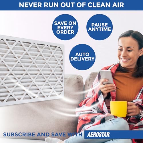 Aerostar Air Filter 20x20x1 MERV 8 AC Filter, HVAC, Furnace Filter, 4 Pack - style: 4 PACK