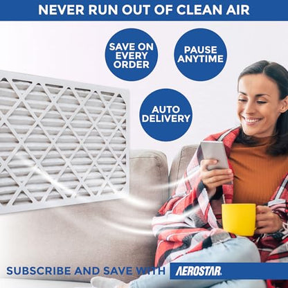 Aerostar Air Filter 20x20x1 MERV 8 AC Filter, HVAC, Furnace Filter, 4 Pack - style: 4 PACK