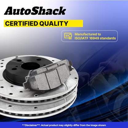 AutoShack Front & Rear E-Coated Rotors & Ceramic Pads for Chevy Tahoe 2006 - style: ShadowGuard & Pad