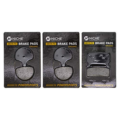 NICHE Front Rear Brake Pad for Harley-Davidson 44063-83D 43957-86F Organic - size: Organic