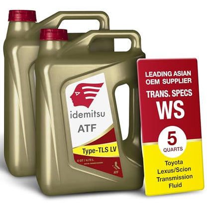 Idemitsu ATF Type TLS-LV (WS) Transmission Fluid – 5 Qt, Pack of 2 - size: 5 Quart, style: 2 Pack