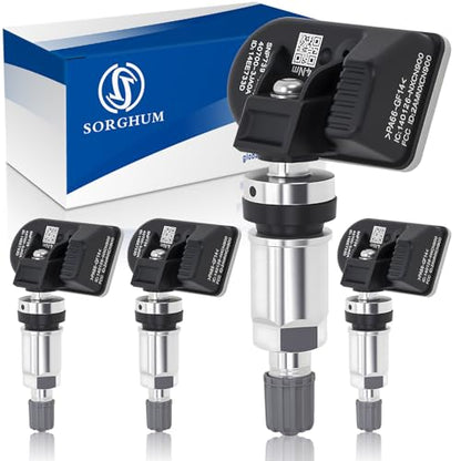 SORGHUM TPMS Sensors Tire Pressure Monitoring System Compatible with Nissan Altima 2013-2018 Pathfinder 2013-2021 Frontier 2020-2021 Infiniti Q50 Q60 QX60 JX35 Replace# 40700-3JA0A Set of 4 - color: Gloss Black-40700-3JA0A