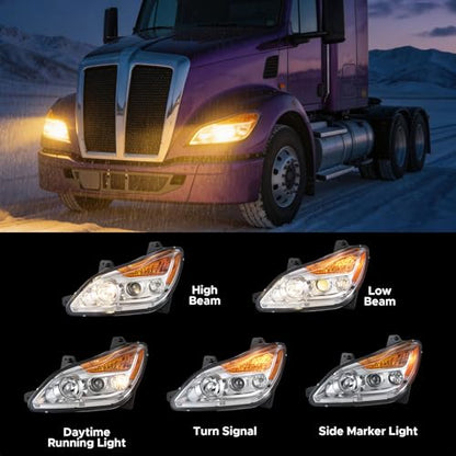 VRC Headlight for 2022 2023 2024 Kenworth T680 Next Gen P546156100 - size: 2022-2024 Left Driver Side