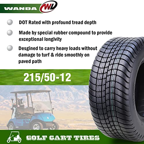 WANDA 215/50-12 Golf Cart ATV Tires 4 Ply 215/50x12 14008 - size: 215/50-12