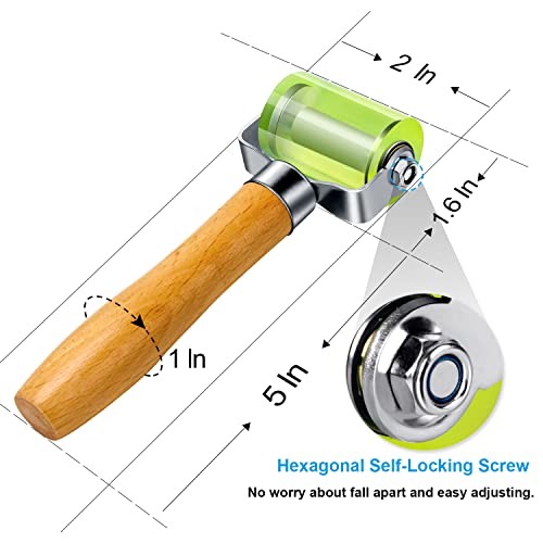 LUMITECO Bearings Equipped Automotive Car Audio Sound Deadening Application Wheel Roller, Heat Abatement Mat Wallpaper Application PU Smoothing Tool Seam Roller (Pack of 2) - size: Basic Version (Pack of 2)