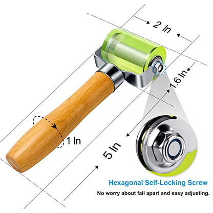 LUMITECO Bearings Equipped Automotive Car Audio Sound Deadening Application Wheel Roller, Heat Abatement Mat Wallpaper Application PU Smoothing Tool Seam Roller (Pack of 2) - size: Basic Version (Pack of 2)