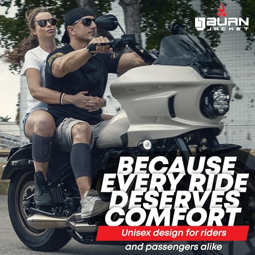 BurnJacket Pro Motorcycle Exhaust Pipe Burn Protective Sleeve Leg Guard Longer Dual Layer Protection, Fits 13.5-18 Inch Calf - Heat Shield for Legs, Calf Guard - Premium Motorcycle Accessories - style: Pro Protection - 13.5 - 18 Inch Wide Fit