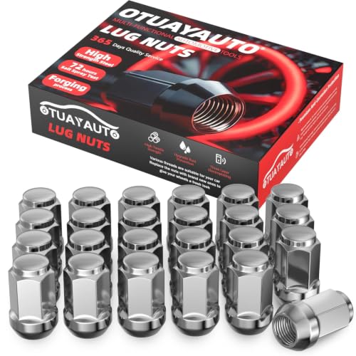 OTUAYAUTO 7/16-20 24PCS Chrome Lug Nuts, Replacement for 1969-1987 Chevy - color: Silver, size: 7/16-20, style: 24 PCS