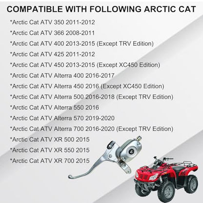 Left Hand Brake Master Cylinder Compatible with Arctic Cat ATV 350 366 400 425 450 Alterra 400 450 500 550 570 700 XR 500 550 700 OE # 3313-316