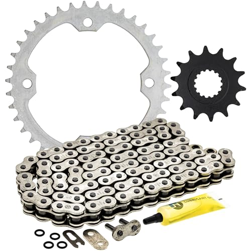 NICHE Drive Sprocket Chain Combo for Yamaha Raptor 700 YFZ450R Front 14 Rear 38 Tooth 520V O-Ring 98 Links - size: O-Ring Chain