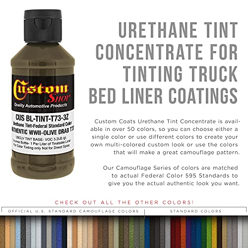 Custom Coat 3 Ounce, WWII Olive Drab, Bedliner Tint Concentrate - color: Authentic WWII Olive Drab, size: 3-Ounce (Pack of 1)