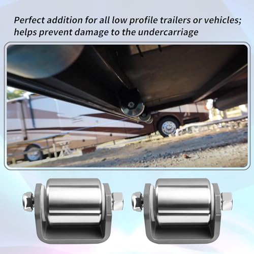 2Pcs 2" Steel Trailer Roller, RV Trailer Skid Wheel, Duty Steel Mini Roller