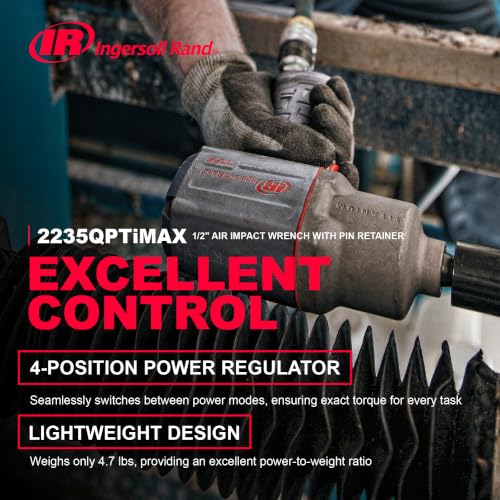 Ingersoll Rand 2235QTIMAX 1/2" Drive Air Impact Wrench - style: 2235 1/2-Inch Quiet - Pin Retainer