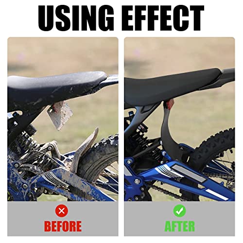 Longer Fender, Upgraded Shock Absorption Mud Guard Mud Flap, Rear Mudguard Dust Cover Protector for Sur Ron Light Bee X/S Segway X160/ X260, Fits Original & Raised Seat - size: Longer