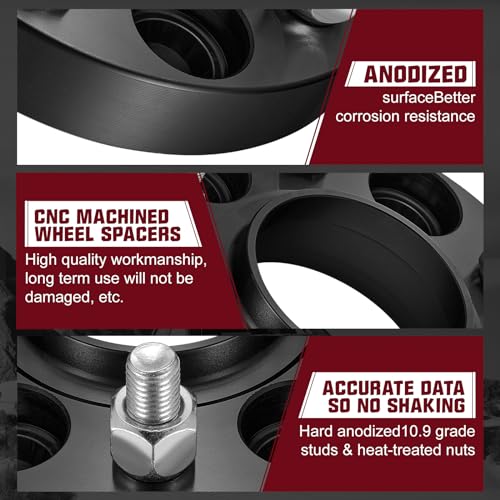 BDFHYK 5x114.3mm Wheel Spacers 1 Inch 5x4.5 Spacers for Chrysler 2007-2012 - size: 1 inch 5x4.5", style: Ford