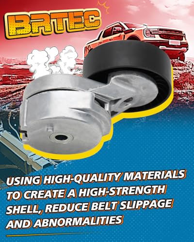 BRTEC 38114 Belt Tensioner with Pulley for 1992-2008 Ford Ranger - size: YF1Z6B209AA