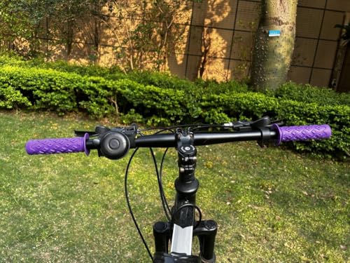 Bike Grips Bicycle Handlebar End Grips Replacement Handle Bar Grips Non-Slip Soft Rubber Protector for Mountain Bike Tricycle Wheel Chair - color: PURPLE