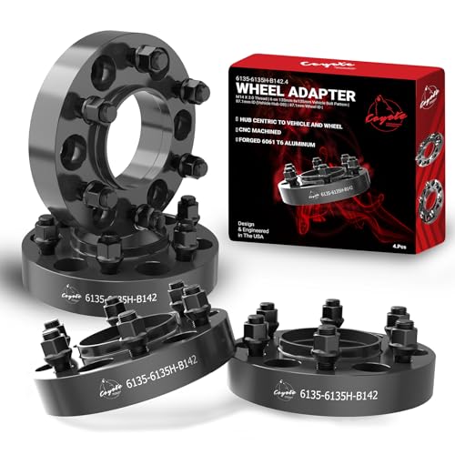 Wheel Accessories Parts 4 Pcs Hub Centric Wheel Spacers 6 on 135mm 6x135mm 1.25 Inch Thick M14X2 14x2 Thread Stud Fits Ford F-150 Expedition ｜ Lincoln Navigator Mark LT - size: 1.25" Thick - 4 Pack, style: 2001-14 F150 Expedition