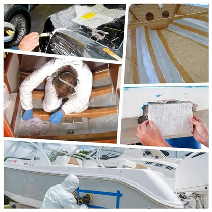 Fiberglass Mat Roll 4" x 10 Yards, 1.5 oz Chopped Strand Mat, Easy-to-Use Fiberglass for Repair & Reinforcement, Resin Compatible for Boat Auto Roof - size: 4" Wide X 10Yds