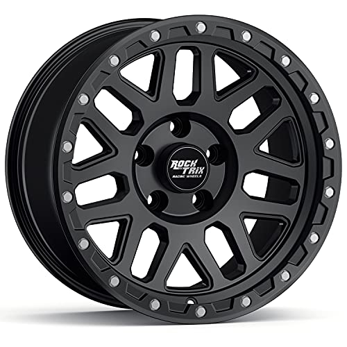 RockTrix RT110 20x9 Off-Road Wheels compatible with Toyota Tundra 2007-2021, Matte Black 5x150 Rims +12mm Offset for 33-35 Inch Tire Clearance, Fits Sequoia, Land Cruiser, And Fits Lexus LX570 - color: Matte Black, size: 20x9 +12mm offset