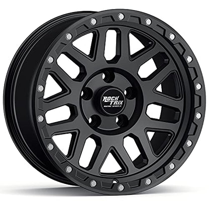 RockTrix RT110 20x9 Off-Road Wheels compatible with Toyota Tundra 2007-2021, Matte Black 5x150 Rims +12mm Offset for 33-35 Inch Tire Clearance, Fits Sequoia, Land Cruiser, And Fits Lexus LX570 - color: Matte Black, size: 20x9 +12mm offset