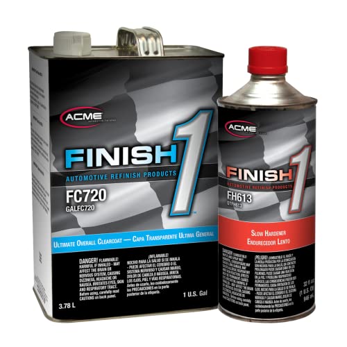 SHERWIN WILLIAMS Finish 1 Ultimate Overall Clearcoat, FC720, 1GAL /with Hardener (Hardener Slow - FH613) - size: 1 Gal with Slow Hardener FH613