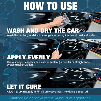 Graphene Ceramic Coating for Cars, Gloss Hydrophobicity Anti Scratch 3.4 Oz