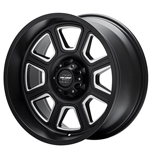 PRO COMP Alloys 5164-213647 Black Wheel with Alloy Steel (20 x 10. inches /6 x 135 mm, -18 mm Offset)