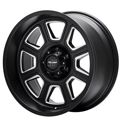 PRO COMP Alloys 5164-213647 Black Wheel with Alloy Steel (20 x 10. inches /6 x 135 mm, -18 mm Offset)