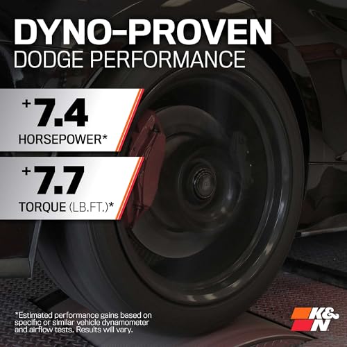 K&N Cold Air Intake System: High-Flow Air Filter, Increase Performance & Acceleration: Compatible with 2011-2023 Chrysler/Dodge: 300, Challenger, Charger, 69-2544TP - style: Metal