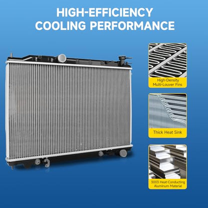 Rayten 13423 Engine Coolant Radiator Assembly Compatible with Volkswagen Jetta 2013-2018, Passat 2014-2019, Beetle 2014-2019, L4 1.8L 2.0L, Replace# 5C0121251H - size: 13-18 Jetta,14-19 Passat,Beetle