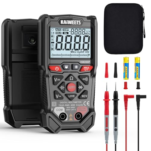 KAIWEETS Digital Multimeter NCV Voltmeter 4000 Counts Auto Range for Home