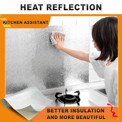 Aluminized exhaust heat shield 24'' X 40'' for wall behind grill 2000 Degrees High Temp Protection Material Thermal Barrier Blanket Mat - size: 24'' X 40''