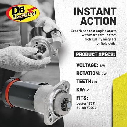 DB Electrical 410-24247 Starter Compatible with/Replacement for 12-V CW 10-Tooth Compatible with/Replacement for John Deere 5045D 5055E 5065E 5075E RE533976 BF002G20658 F-002-G20-658