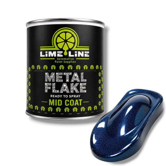 LiME LiNE Automotive Metal Flake Midcoat - No Reducer Needed (Blue, 1 Pint) - color: Blue, size: 16 Fl Oz (Pack of 1)