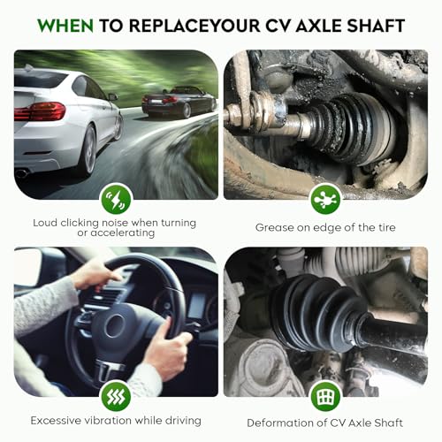 2PCs Front CV Axle Shafts Assembly Fit for Hyundai Sonata 2.4L L4 FWD 2011-2014, Automatic Transmission Only, [w/ABS Exc. Hybrid], Left and Right Side