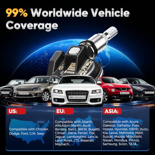 Autel TPMS Sensor Set of 4, MX-Sensor 2in 1 315MHz+433MHz Press-in Sensors