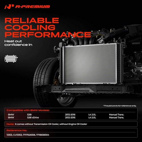 A-Premium Engine Coolant Radiator Assembly Compatible with BMW