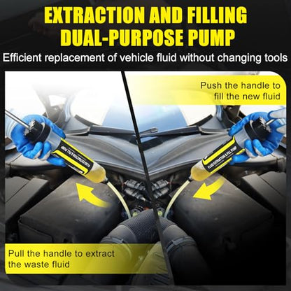 JIFETOR 200CC Automotive Fluid Extractor Fill Hand Pump Oil Change Syringe