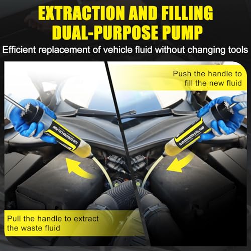 JIFETOR 200CC Automotive Fluid Extractor Fill Hand Pump Oil Change Syringe