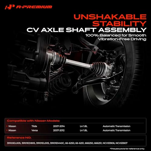 A-Premium Front CV Axle Shaft Assembly for Nissan Models - style: Front Driver and Passenger Side