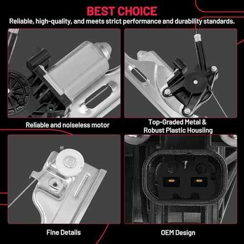 BDFHYK 741-443 Power Window Regulator with Motor Front Right for 2007-2008 Cadillac Escalade GMC Sierra Yukon X 2007-2012 Chevy Avalanche Silverado Suburban 1500 2500 3500 Tahoe 09 10 11 12 13 14 - size: Front Right, style: 2007-2013 Chevy Silverado 1500