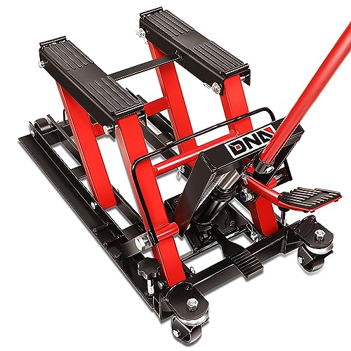 DNA Motoring Steel Hydraulic Motorcycle ATV Scissor Lift Jack Hoist Stand - 1500 lbs Capacity, Low Profile, 4.5-15" Lifting Range,TOOLS-00288 - style: 1500 lbs